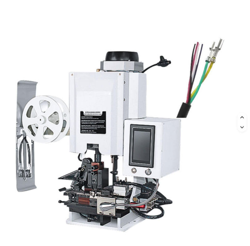 Semi-automatic multi-core sheathed wire stripping and crimping machine